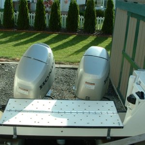 Media '(B~C) I used some star board to craft rod holder mounts' in album '(B~C) powerwinch450, anchor by Beefy and extra roller mounted on a piece of that white cutting board material'