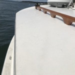 Orange peeled paint on cabin top