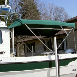 (Valkyrie) New free standing canvas, shown here attached to the cabin top.  Six feet, 8 inches headroom.