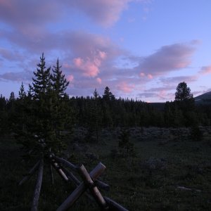 Mountain sunset.