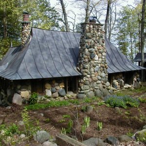 Media 'Built in 1923 - Cooper roof - stones from the shore of Lake Michigan.' in album 'Winter Cottage'