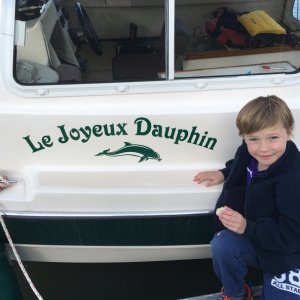 Media 'BoatyMcBoatFace finely gets her official name-\\\"The Jolly Dolphin\\\"' in album 'Angel island'