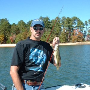 Ricks first Alabama bass.  Fishing down here sure is different than what we are used to.