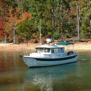 Beautiful fall day on Lake Martin.