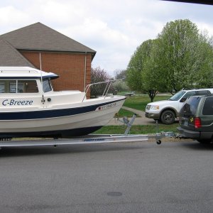 All hitched up for the 55 mile trip to Grand Rivers, KY