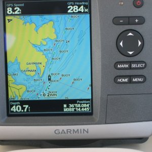 GPS view of channel on west side of Kentuck Lake