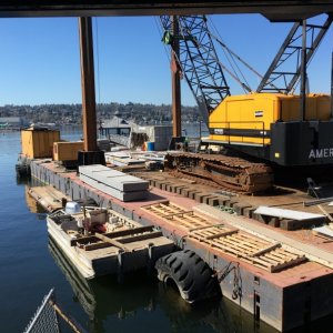 Marina construction at Gene Coulon