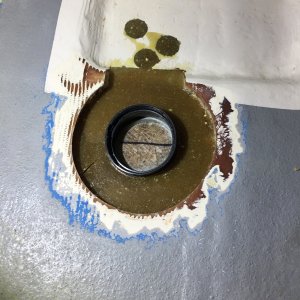 Ready to finish the fiberglass surrounding the mount.