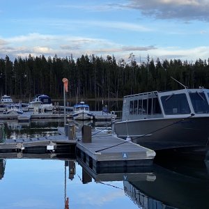 June 4 back to our favorite dock slip B1 at the Bridge Bay Marina for the summer.  Pulled the boat on Sept 4, 2 days before leaving on road trip to Tuktoyaktuk on the Arctic Ocean