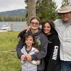 At Eagle Bay with the grandkids