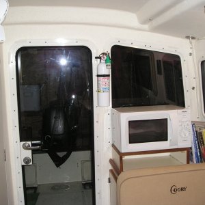 Microwave and shelf
