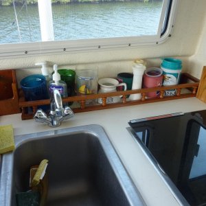 Galley counter storage
