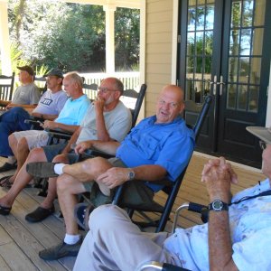 Plenty of conversation, friendly folks, and great food. Second CBRAT meeting in Apalachicola, Fl.