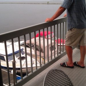 45.) Boathouse deck view