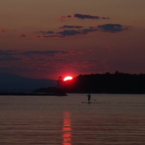 50.) Burlington harbor sunset