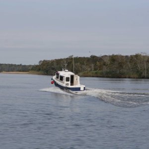 C Ranger 25 leads the way up river