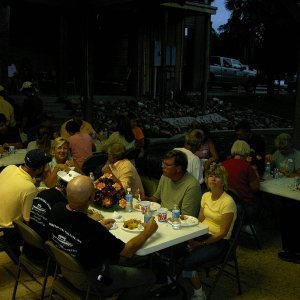 Enjoying Friday Night Low Country Boil