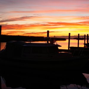 Apalach Sunrise with C Eagle in the foreground
