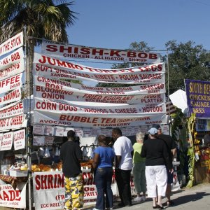 Florida Seafood festival entrance signage