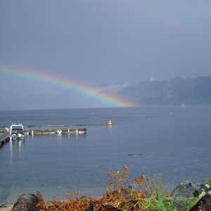 (DaveMar) Rainbow over Rock Bay