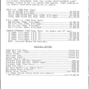 Flip Side of spec sheet