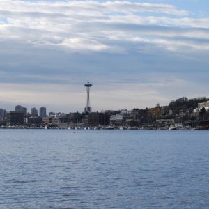 The space needle from Lake Union.  See the weather was actually pretty decent.