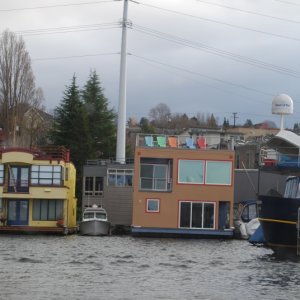 Houseboats on Lake Union.