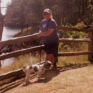 Patty and Baxter on James Island 6-28-09