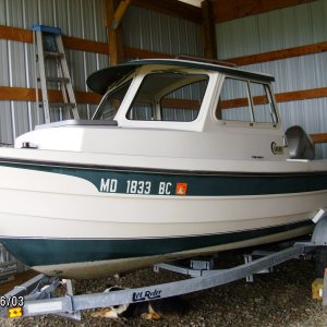 Media 'Boat in her new home..' in album 'New "old" 16 C-Dory'