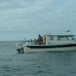 This was 7 year old Jamie's second ocean salmon, and her limit for the day!