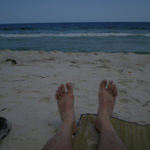 The beach to ourselves after the squall passed over