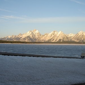 Signal Mt boat ramp on Jackson Lake, Teton National Park 5-16-08