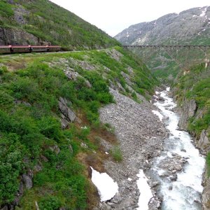 On the White Pass and Yukon Route train