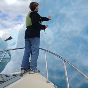 . Not every day you get to touch an iceberg!  LeConte Bay, AK