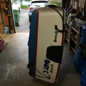 Made a dolly for wheeling Baby C around the yard and garage.