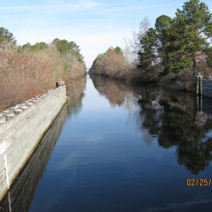 Media 'IMG 0008looking South from the draw bridge at South mills at the Dismal swamp' in album 'IMG 0003Looking South from the Rest area on The Dismal Swamp canal'