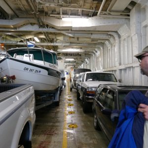 Loaded on the ferry