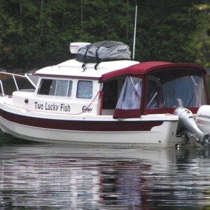 (Pat Anderson) Two Lucky Fish at Prideaux Haven 9-13-05