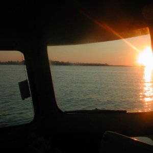 Media 'Sunrise on Albemarle Sound' in album 'Captain's Choice Transit down ICW from Potomac River south to Albemarle Sound and return.  About a week in all.  Departed 18 October, returned 25 October 2003'