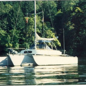 'Gitanos'  our first boat, is a 31' Searunner trimaran