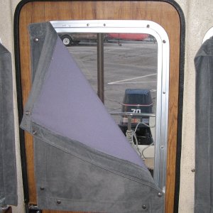 Snap on curtain on door and windows