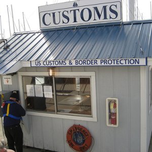 US Customs check in kiosk in Friday Harbor, WA
