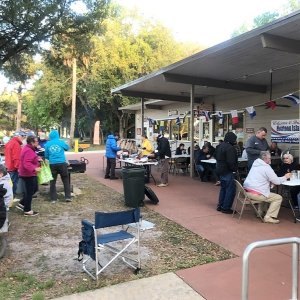 First night\'s potluck.