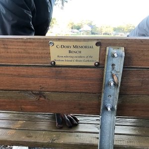 The Memorial bench C-Brats donated to Hontoon SP
