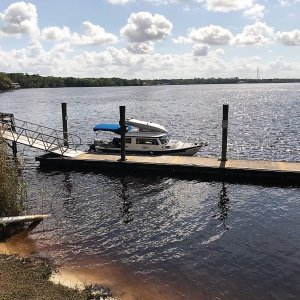 Calm-C at Corky Bells Dock.