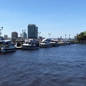 Docked at the Jacksonville Metropolitan Park Marina - Free marina!