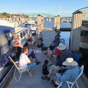 More socializing at the Metropolitan Park Marina.