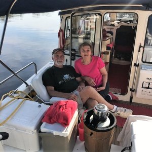 Lee and Jan on the Tully B