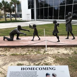Coming Home statutes at National Naval Air museum in Pensacola.