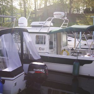 C-Pearl & C-Byrd in the slip at Defeated Creek Marina